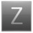 Letter Z grey Icon